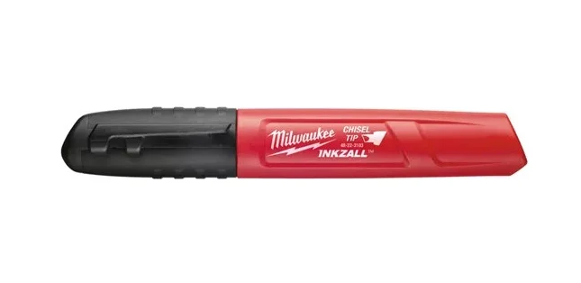 Маркер для стройплощадки широкий Milwaukee INKZALL скошенный стержень (1шт)