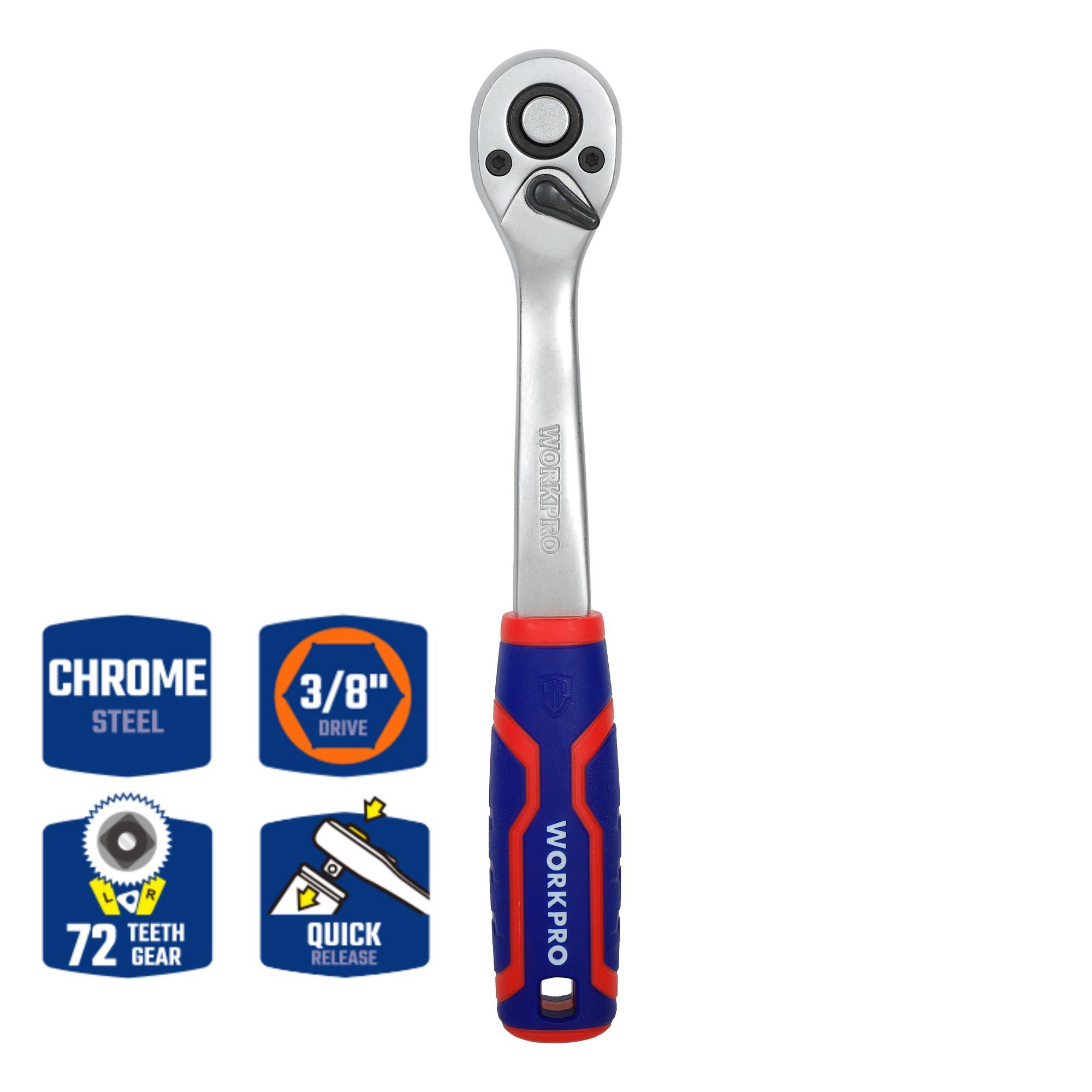 Ключ трещоточный 3/8" (72 зуба) WORKPRO WP271011
