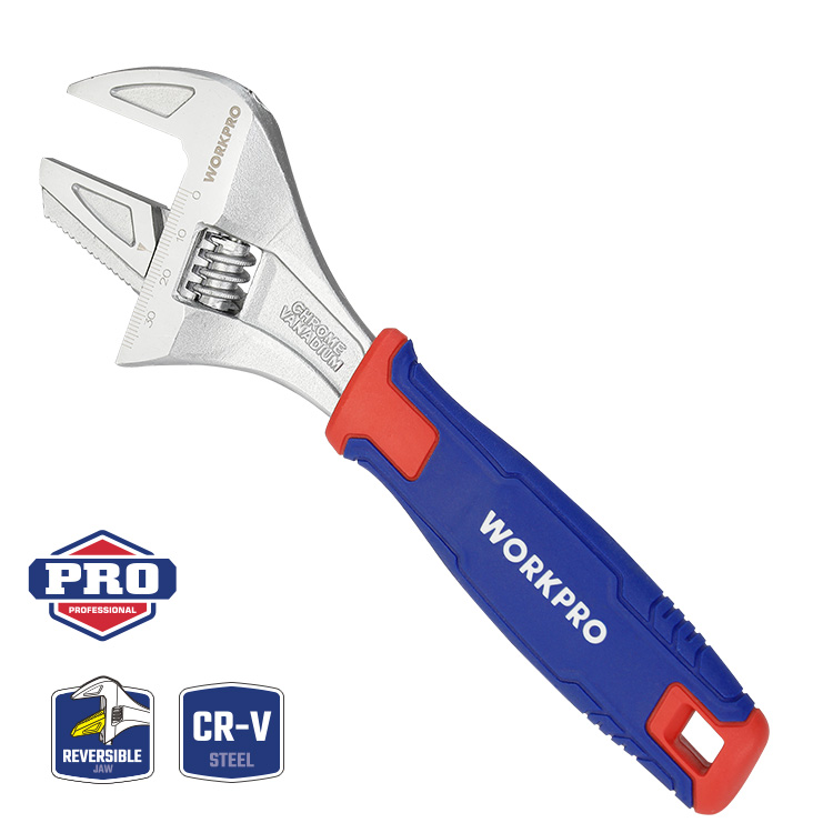 Разводной сверхширокооткрывающийся ключ WORKPRO 2 в 1 200 мм (8 дюймов) CR-V WP272014