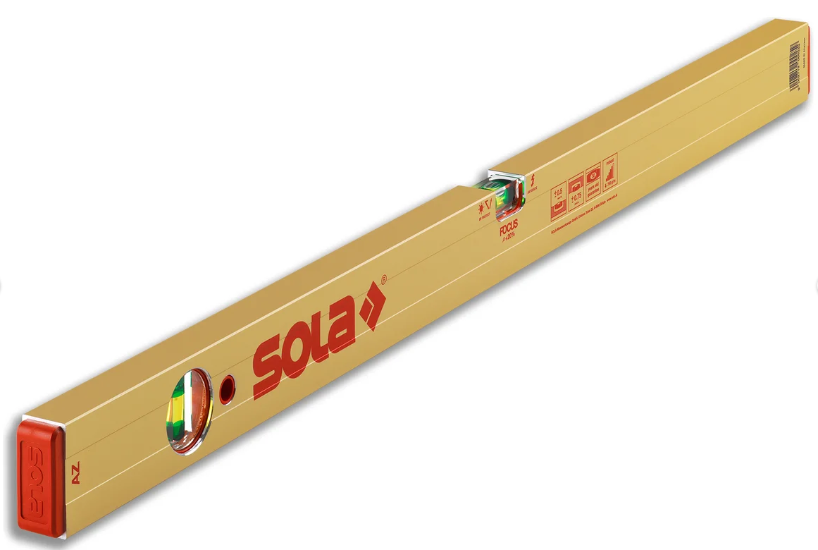 SOLA Уровень алюминевый AZ 120, L=120 см, 2 глазка, точн. 0,5 мм/м 01161401