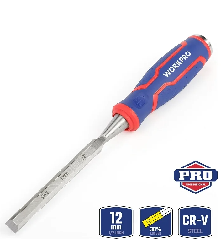 Стамеска-долото 12мм WP243006 WORKPRO CR-V кованная сталь.