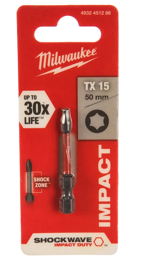 Бита ударная TX15х50мм SHOCKWAVE Milwaukee