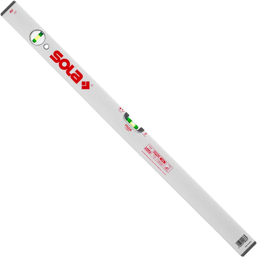 SOLA Уровень AV 180, L = 180 см, 2 глазка,  точн. 0,5мм/м 01111601