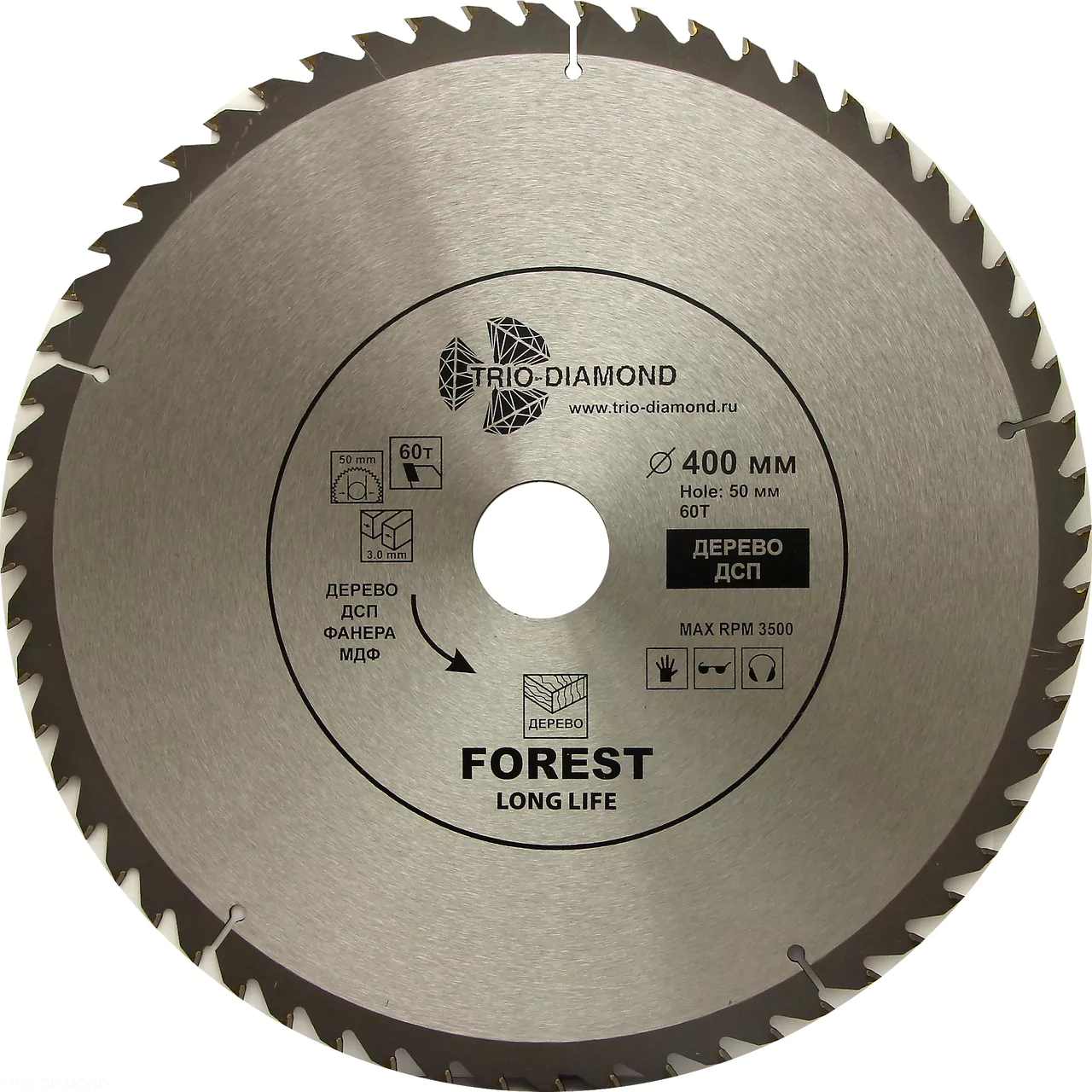 Диск Trio-Diamond Forest Long Life 400*60T*50mm FLL841
