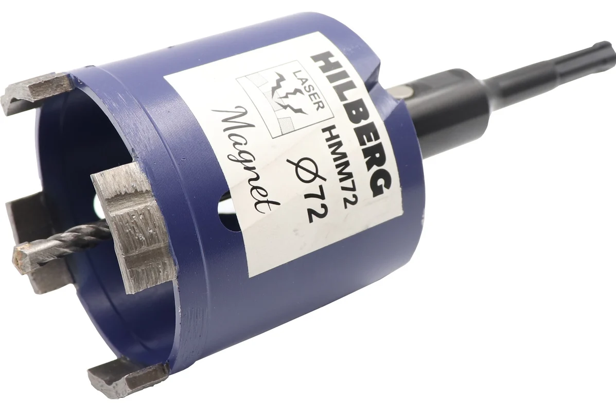 Коронка алмазная по бетону 72 мм Hilberg Laser Magnet HMM72.