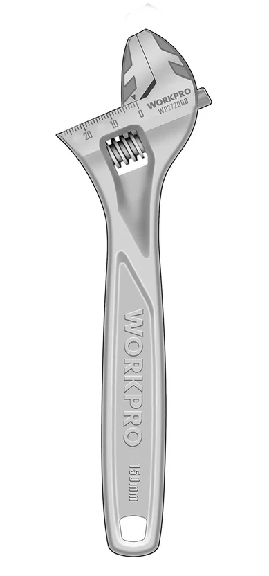 Ключ Разводной сверхмощный WORKPRO 200 мм ( 8 дюймов )CR-V WP272007