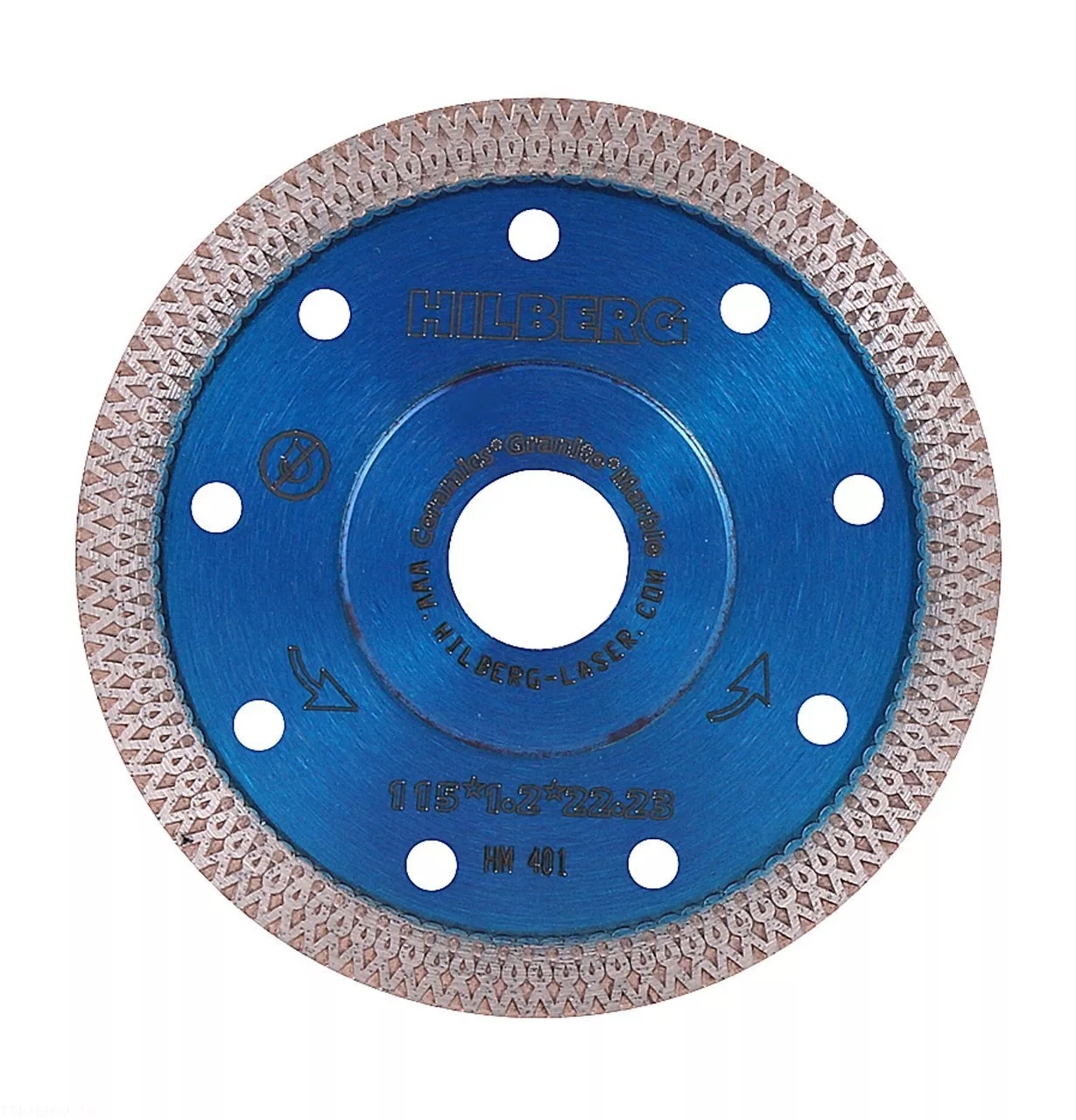 Диск алмазный отрезной Hilberg ультратонкий Hard Materials Х-type 115*10*22.23 Толщина реж. кромки 1.2mm HM401