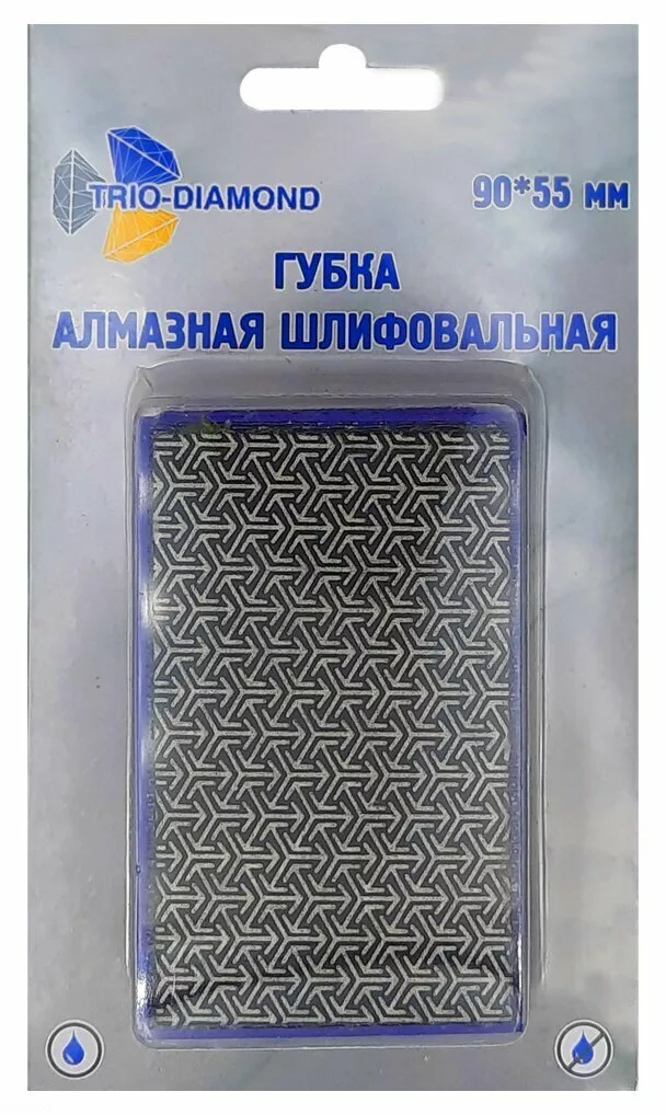 Губка алмазная шлифовальная 90*55мм, №400 Trio-Diamond