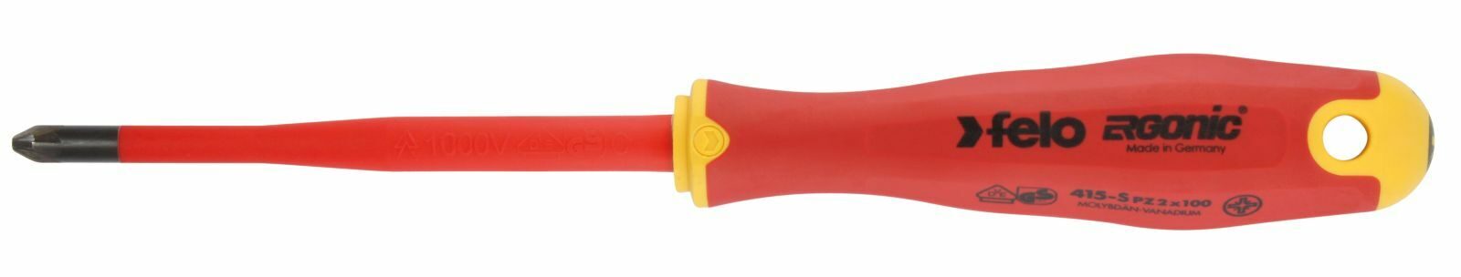 Felo Отвертка диэлектрическая PZ 2х100 E-Slim Ergonic 41529390