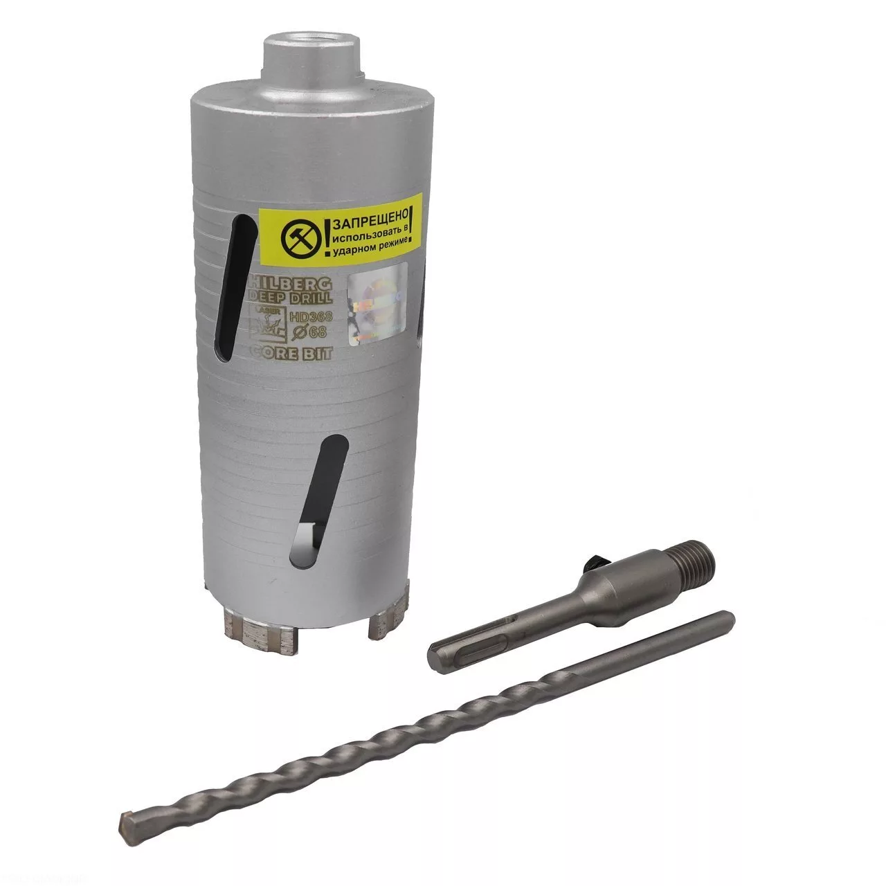 Алмазная коронка Hilberg Laser Deep Drill 4T 68*150mm HD368