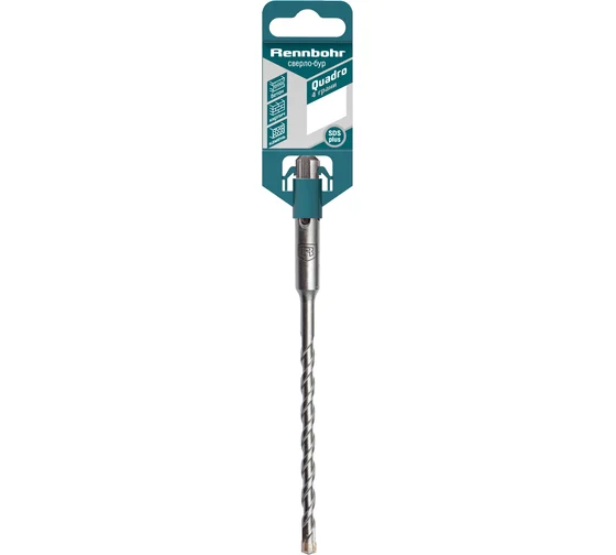 Бур SDS+ Rennbohr Quadro 4 грани 12x350, 511235