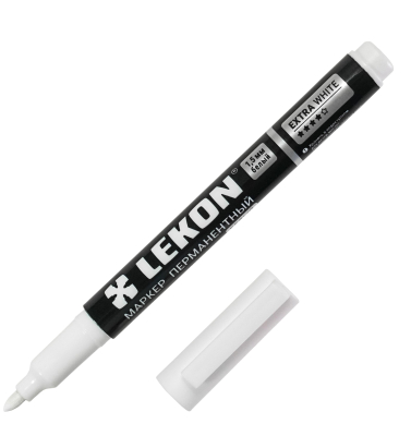 Маркер LEKON EХTRA WHITE 1.5мм перманентный Белый 012392