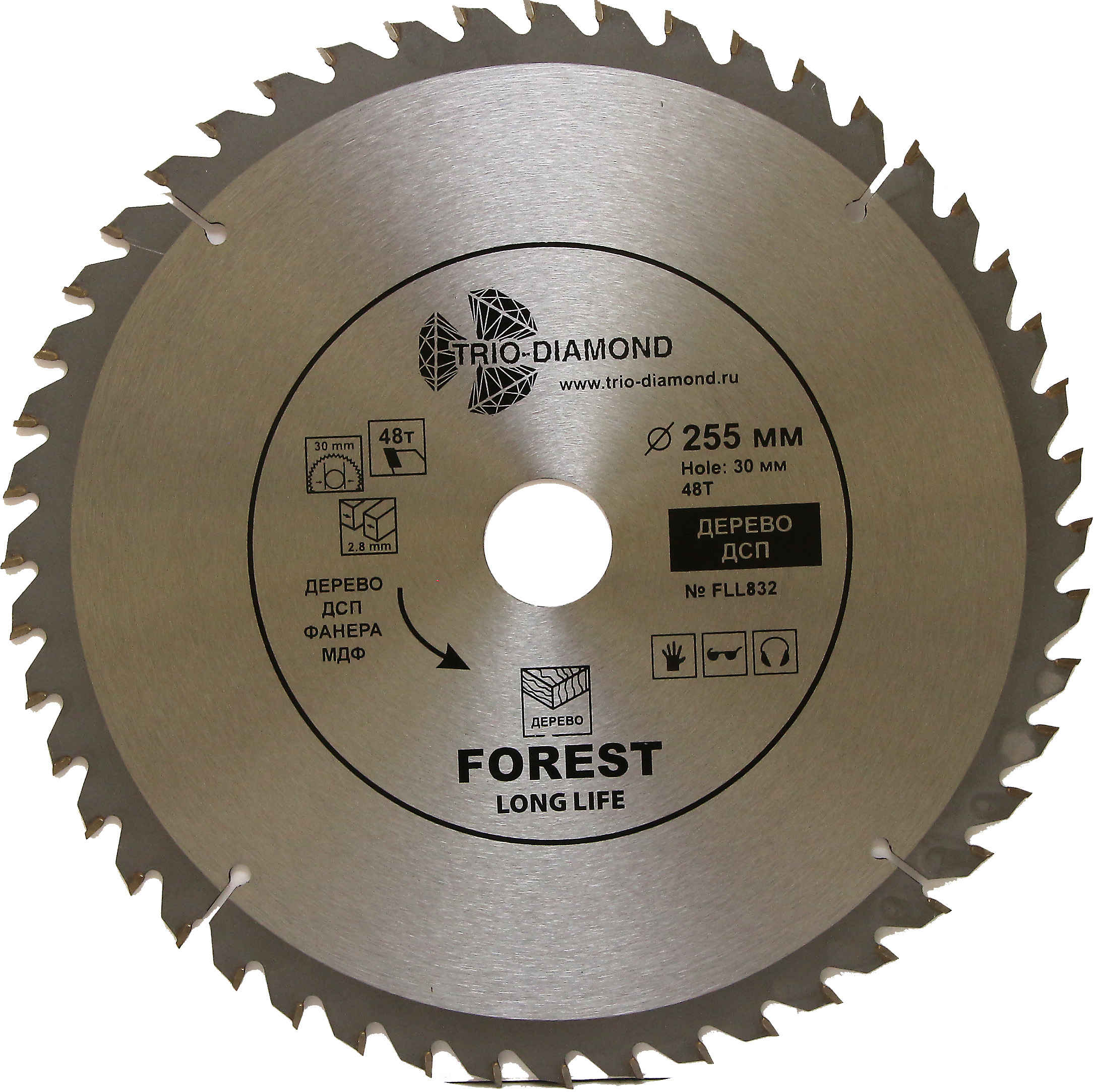 Диск пильный TRIO-DIAMOND 255×48T-30 Forest Long Life 264255 хFLL832