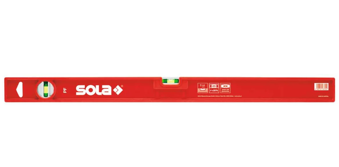 SOLA Уровень пластиковый PF 40, L=40 см, 2 глазка, точн. 1,00 мм/м 01412501