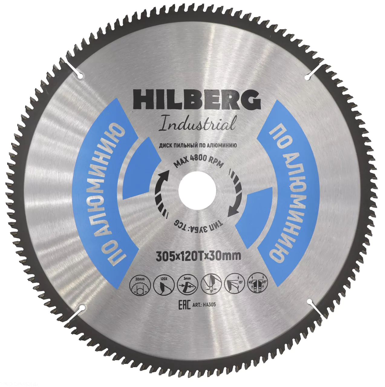 Диск пильный Hilberg Industrial Алюминий 305*120Т*30mm HA305