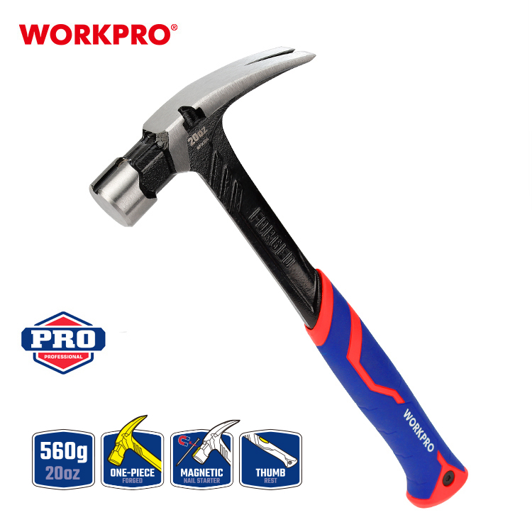 Молоток-гвоздодер 560г WP241014 WORKPRO цельнометаллический