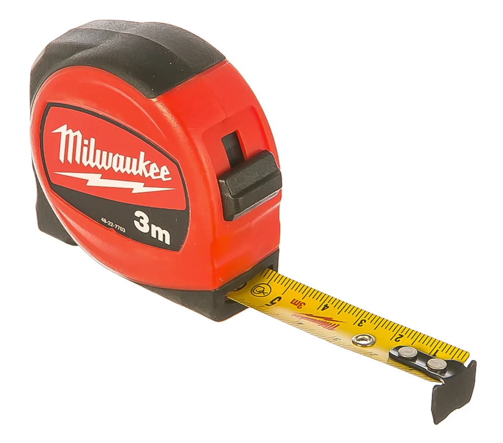 Рулетка Milwaukee SLIMLINE 3м (ширина полотна 25мм), 48227703