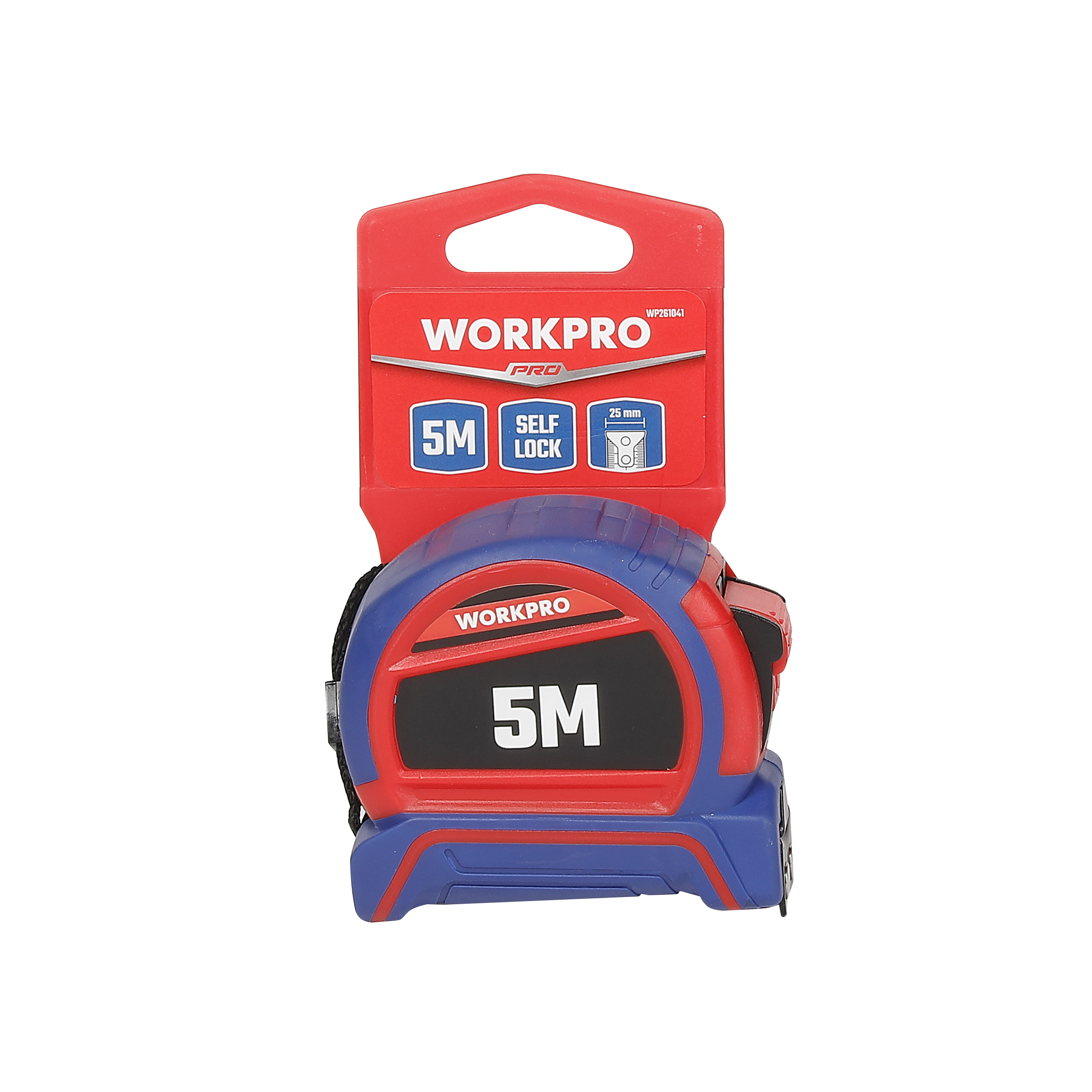 Рулетка 5 м х 25мм двухстронняя  метр. шкала, WORKPRO WP261041