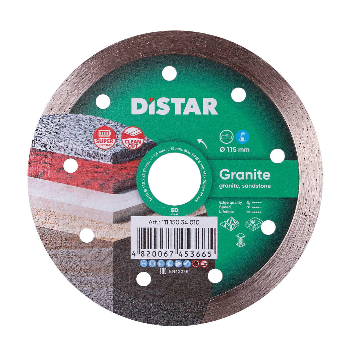 Алмазный диск DISTAR 1A1R 115×1,4×8×22,2 Granite 111 150 34 009