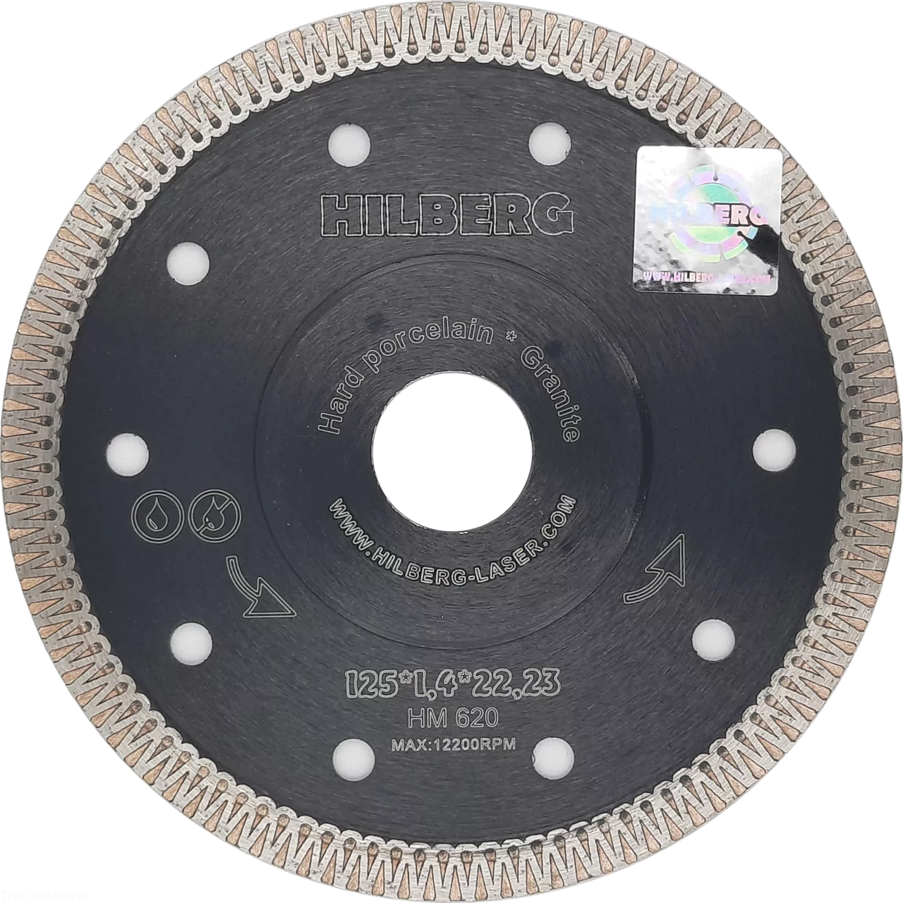 Диск алмазный отрезной Hilberg Super Hard Х-type 125*10*22.23 Толщина реж.кромки 1.4mm HM620