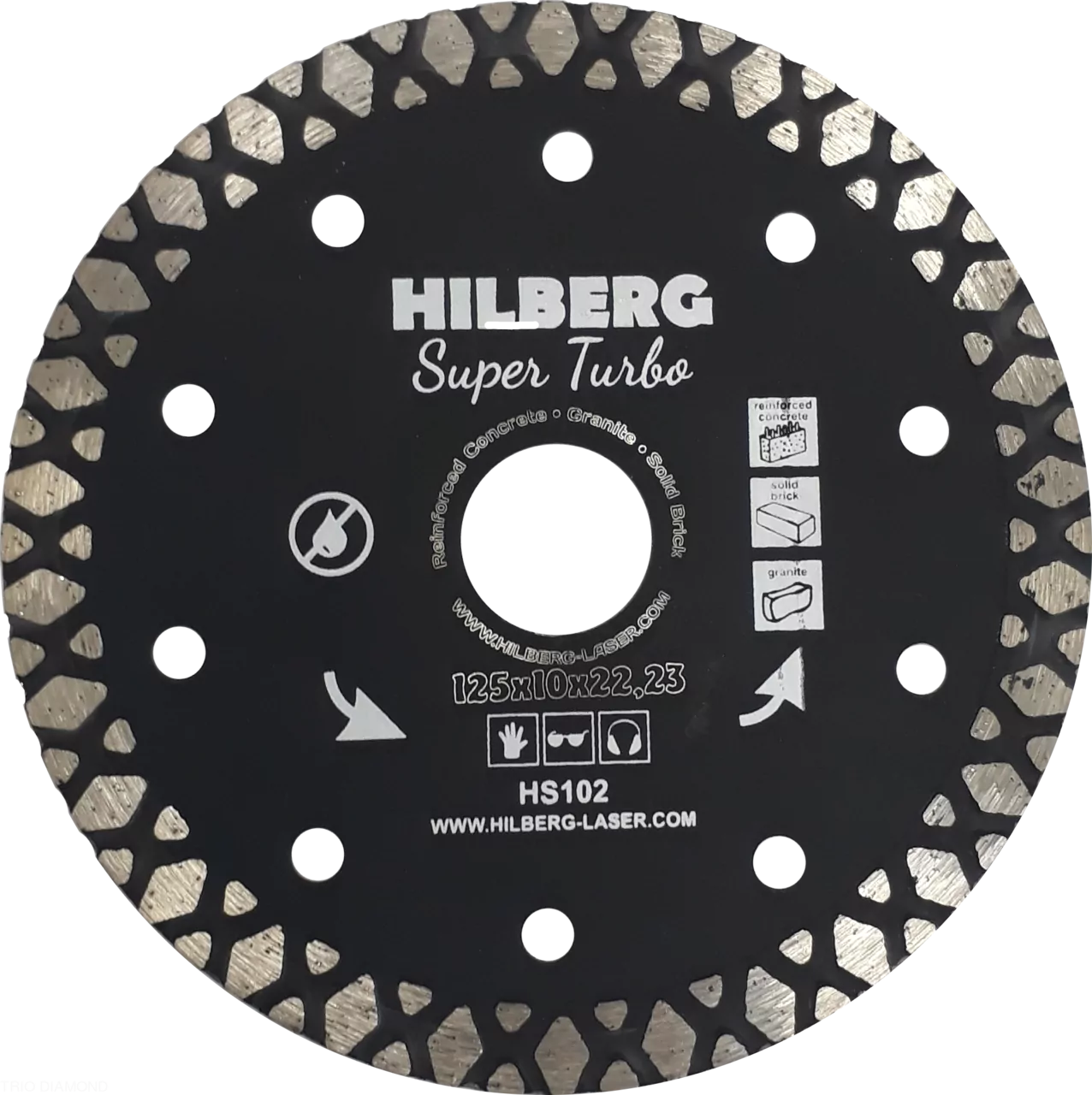 Диск алмазный Hilberg Super Turbo  125*10*22,23mm HS102