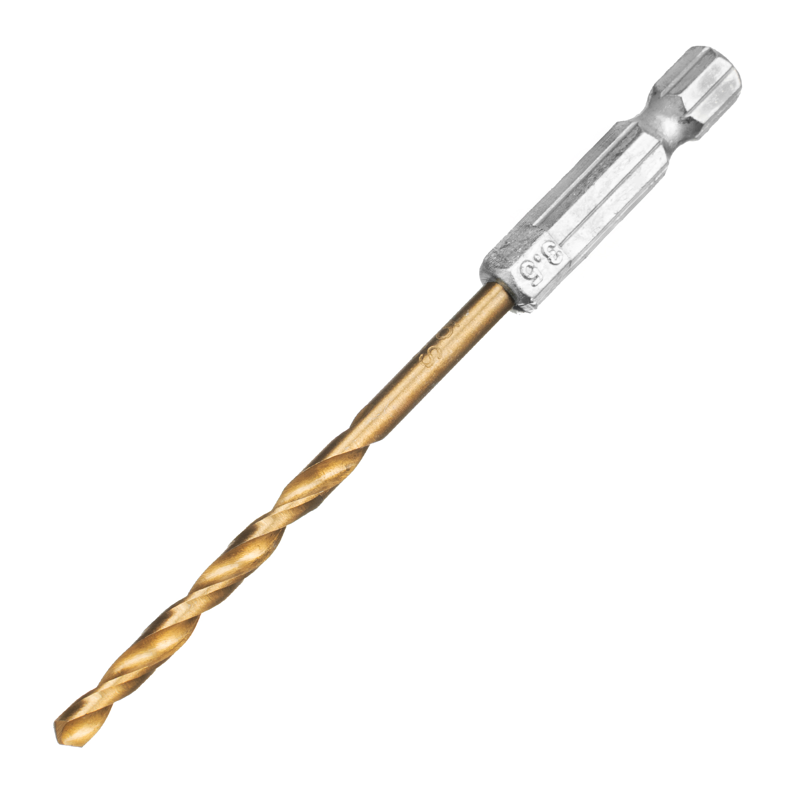 Сверло по металлу Matrix HSS TiN, 3,5 мм, шестигранный хвостовик 717352