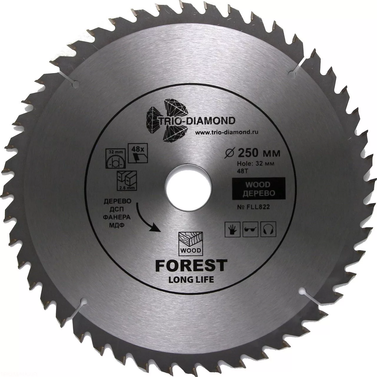 Диск Trio-Diamond Forest Long Life 250*48T*32/30mm FLL822