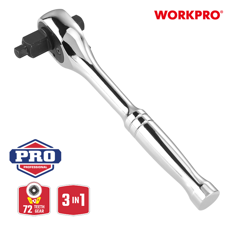 КЛЮЧ ТРЕЩОТОЧНЫЙ WORKPRO 3 in 1  (1/4"+3/8"+1/2") WP271014