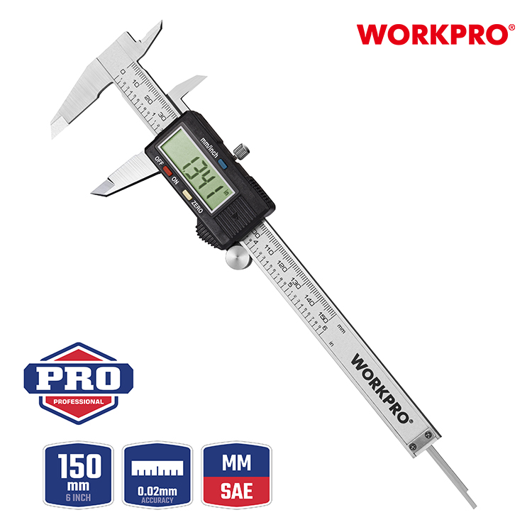 ШТАНГЕНЦИРКУЛЬ ЦИФРОВОЙ 150ММ(6") WP266004 WORKPRO