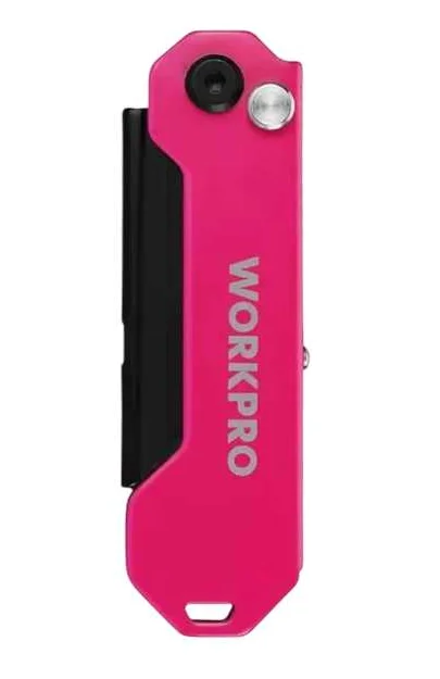Нож быстросменный складной Workpro из нержавеющей стали - красный   WP211031