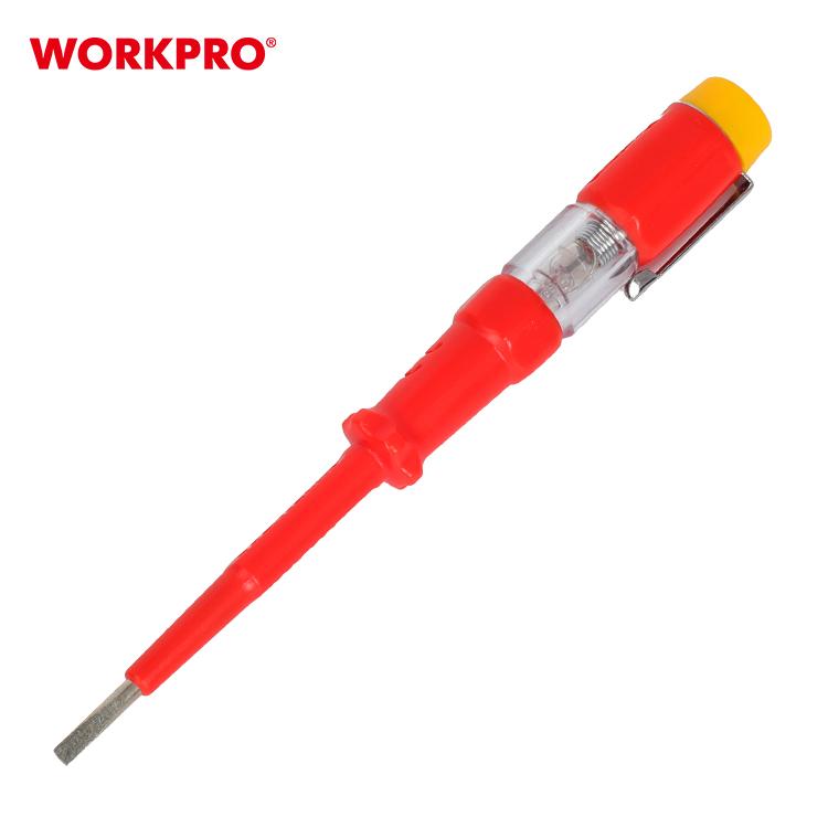 ТЕСТЕР НАПРЯЖЕНИЯ ИЗОЛИРОВАННЫЙ WORKPRO VDE 3x70mm, WP349001