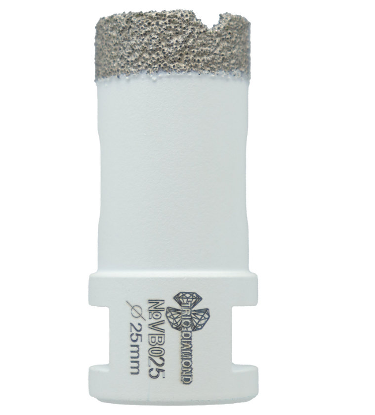 Коронка алмазная по керамограниту 25 мм, М14, Vacuum Brazed, VB025