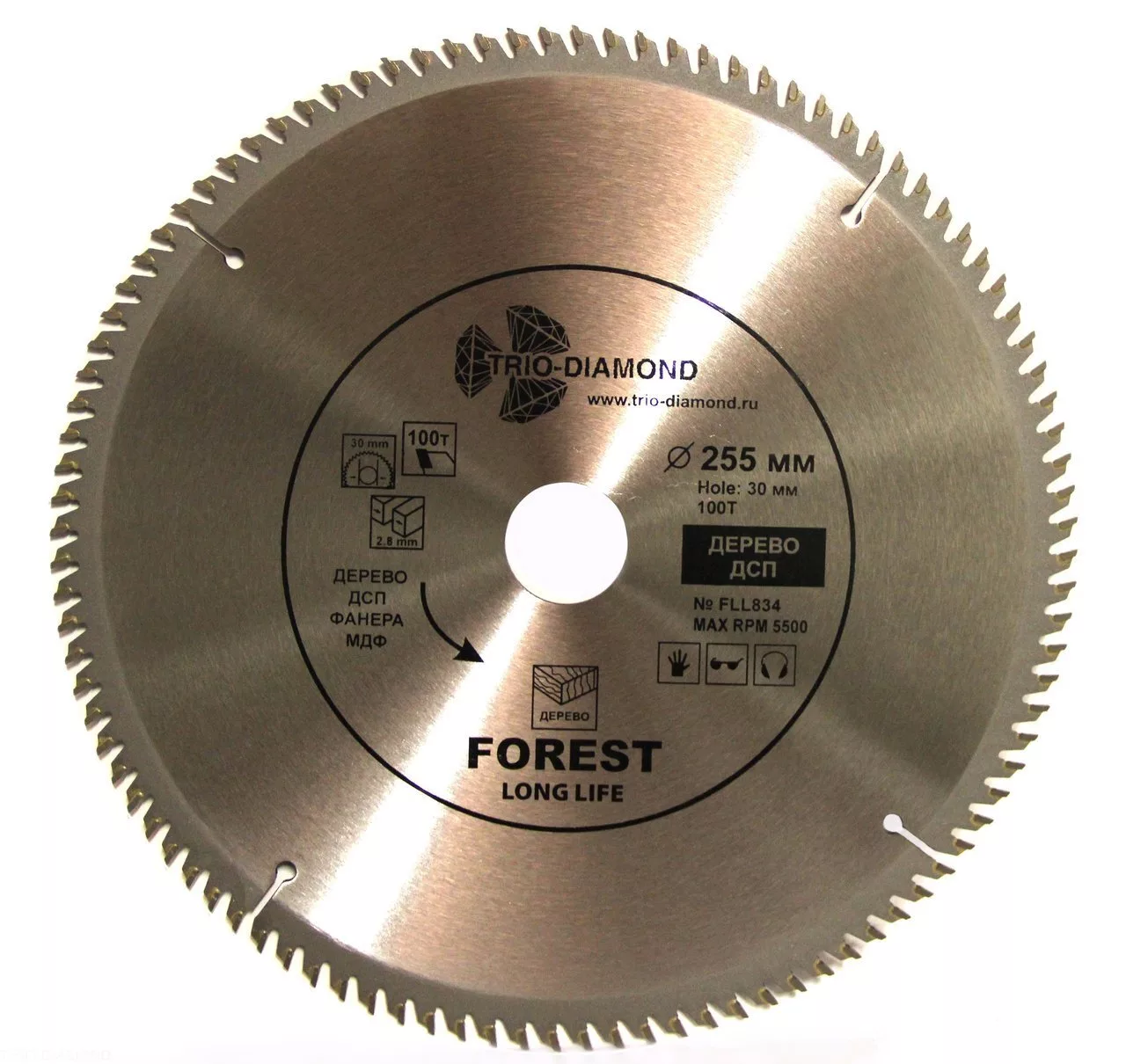 Диск Trio-Diamond Forest Long Life 255*100T*30/20mm FLL834