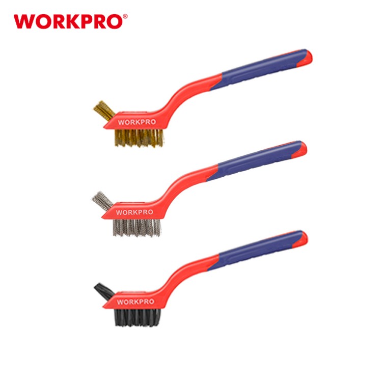 Набор корщеток WP253005 WORKPRO (нерж., медь, нейлон 3 шт)