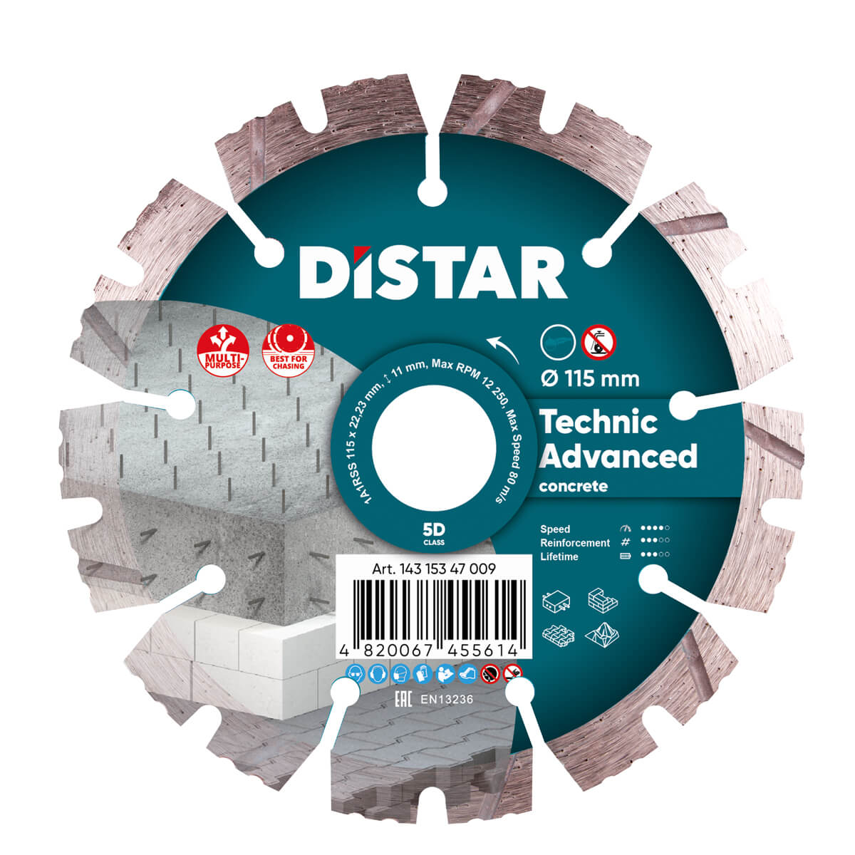 Алмазный диск DISTAR 1A1RSS/C3-H 115×2,2/1,4×10×22,2-9 Technic advanced 143 153 47 009