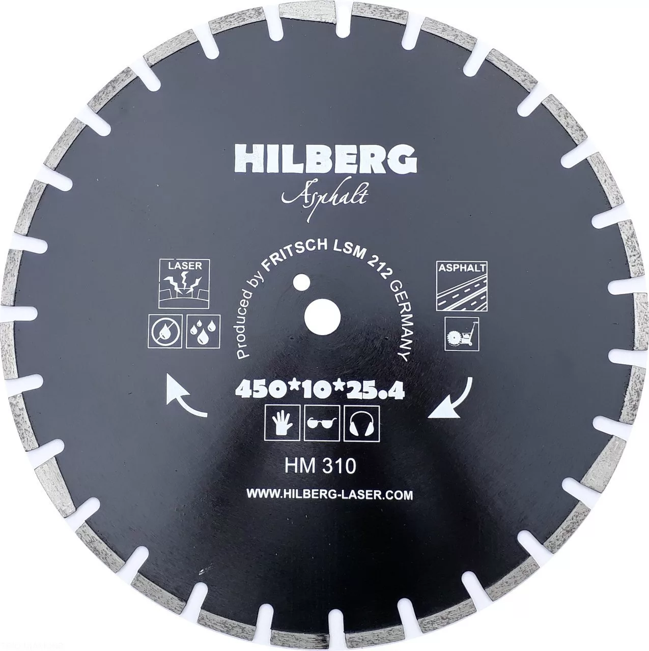 Диск алмазный отрезной Hilberg Asphalt Laser 450*11*25.4/12mm HM310