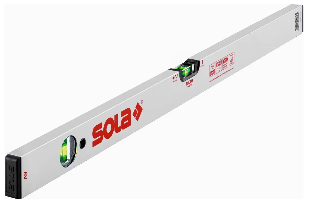 SOLA Уровень AV 60, L = 60 см, 2 глазка,  точн. 0,5мм/м 01110801