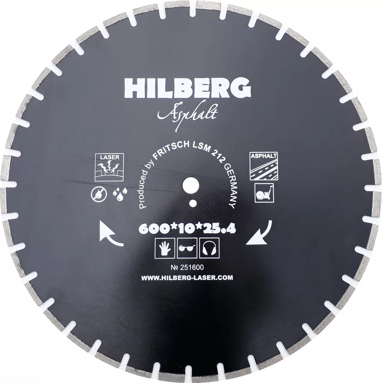 Диск алмазный отрезной Hilberg Asphalt Laser 600*11*25.4/12mm 251600
