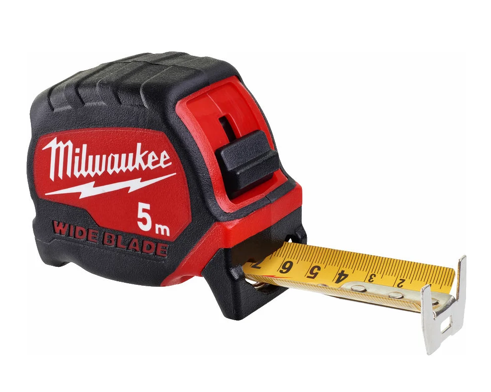 Рулетка Milwaukee PREMIUM широкая WIDE BLADE 5м (ширина полотна 33мм), 4932471815