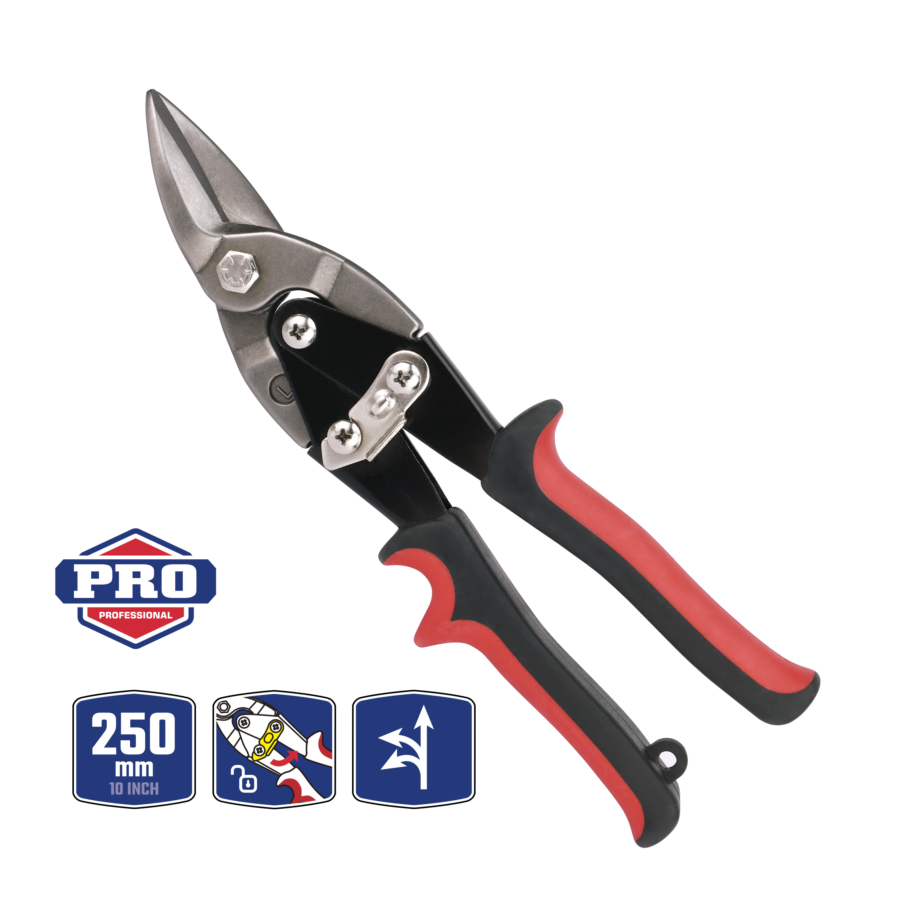 Ножницы по металлу WORKPRO 250мм левые CR-V, WP214016