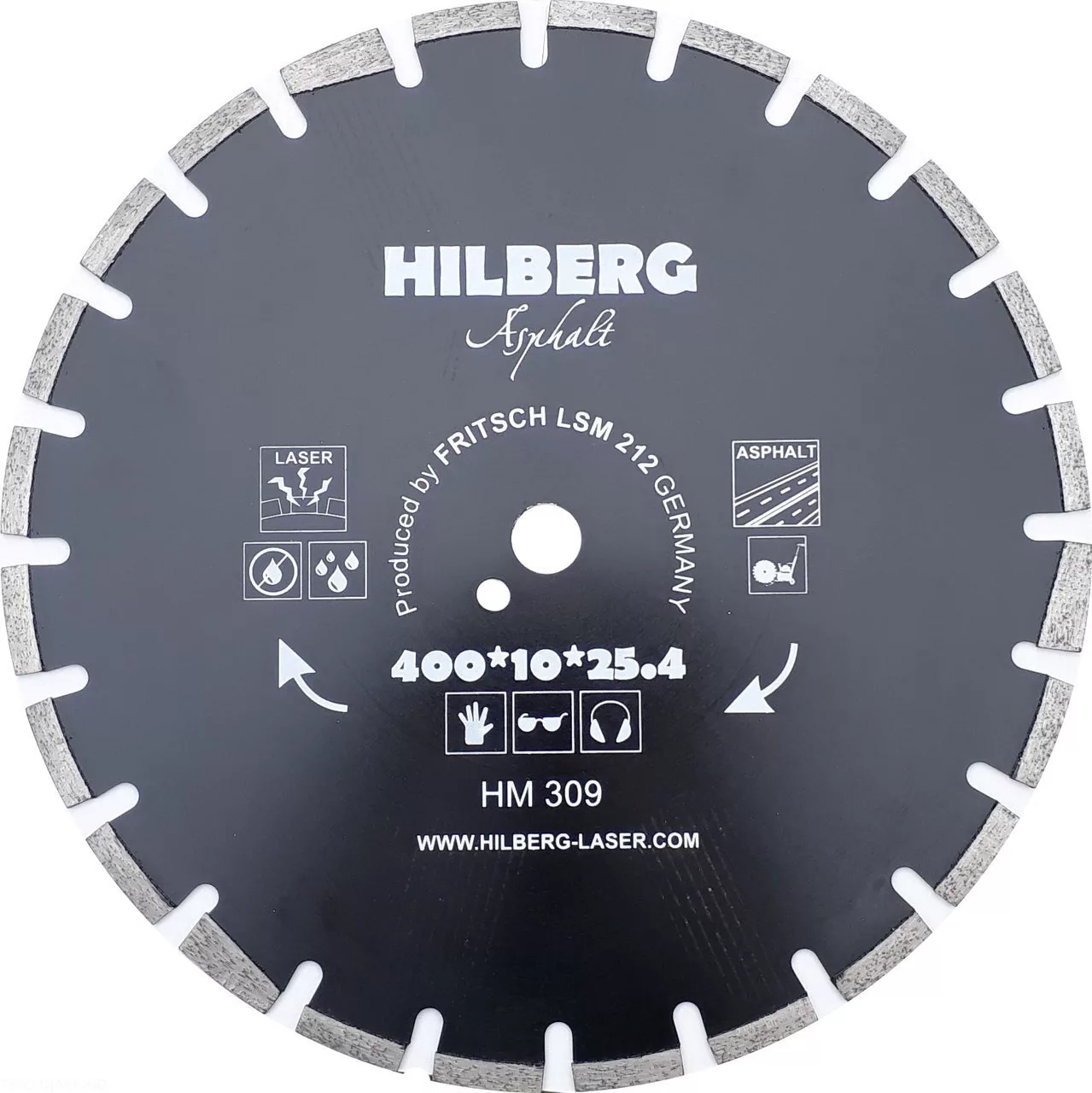 Диск алмазный отрезной Hilberg Asphalt Laser 400*11*25.4/12mm HM309