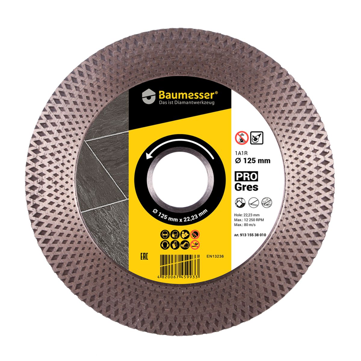Круг алмазный отрезной 1A1R 125x2,0x8/20x22,23 PRO Gres