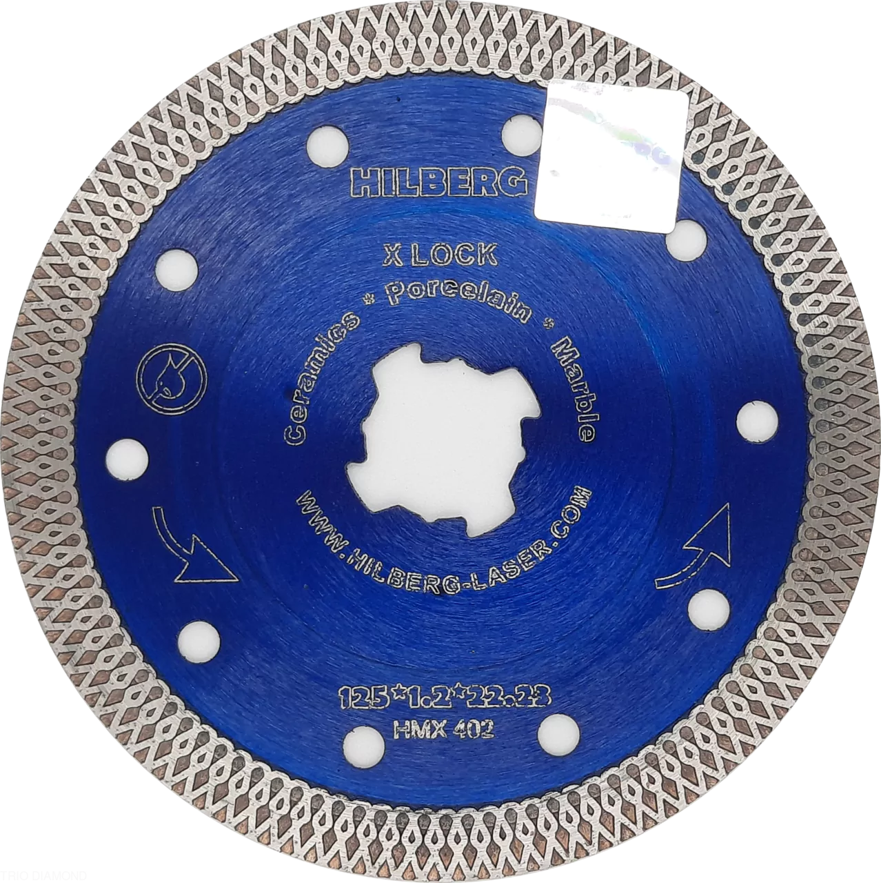 Диск алмазный отрезной Hilberg ультратонкий Hard Materials Х-type For X Lock 125*10*22.23 Толщина реж. кромки 1.2mm HMX402