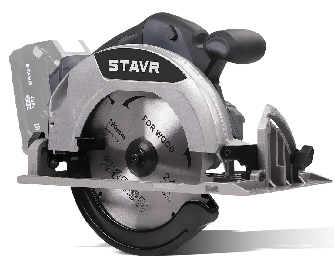 Пила дисковая аккум. СТАВР 18V UNI-M, 190мм, Stavr SCW 18BL-190, BL 9021000066