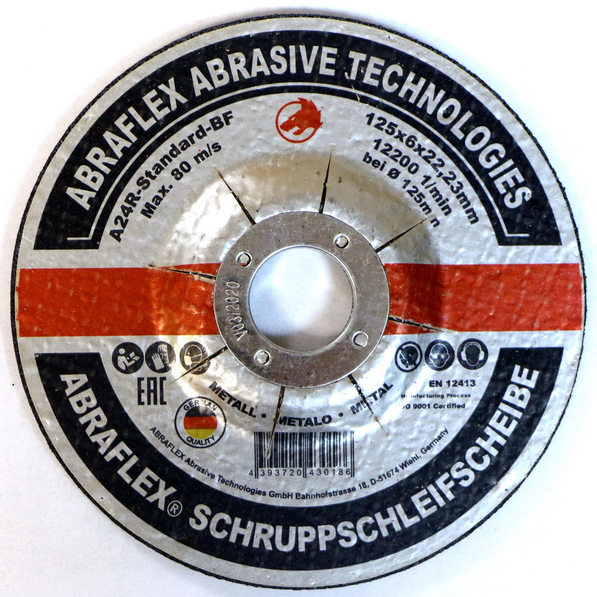 Круг обдирочный ABRAFLEX A24R Standart BF 125×6,0×22,2 10511