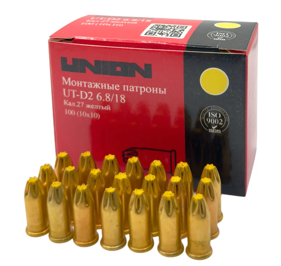 Патроны 6,8×18 UNION UT-D2 желтые (100шт),
