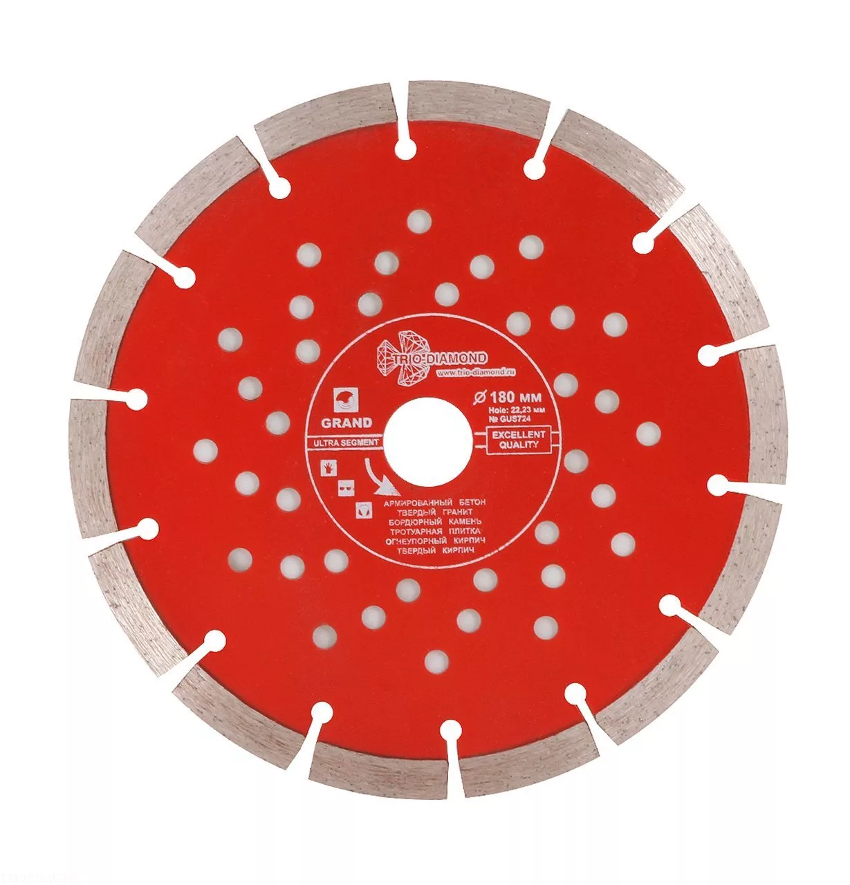 Диск алмазный отрезной Trio-Diamond Grand Ultra Segment 180*10*22.23mm GUS724