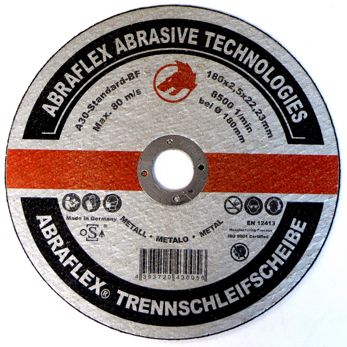 Отрезной круг ABRAFLEX А-30 Standart BF 180х2,5х22,2 металл 10526