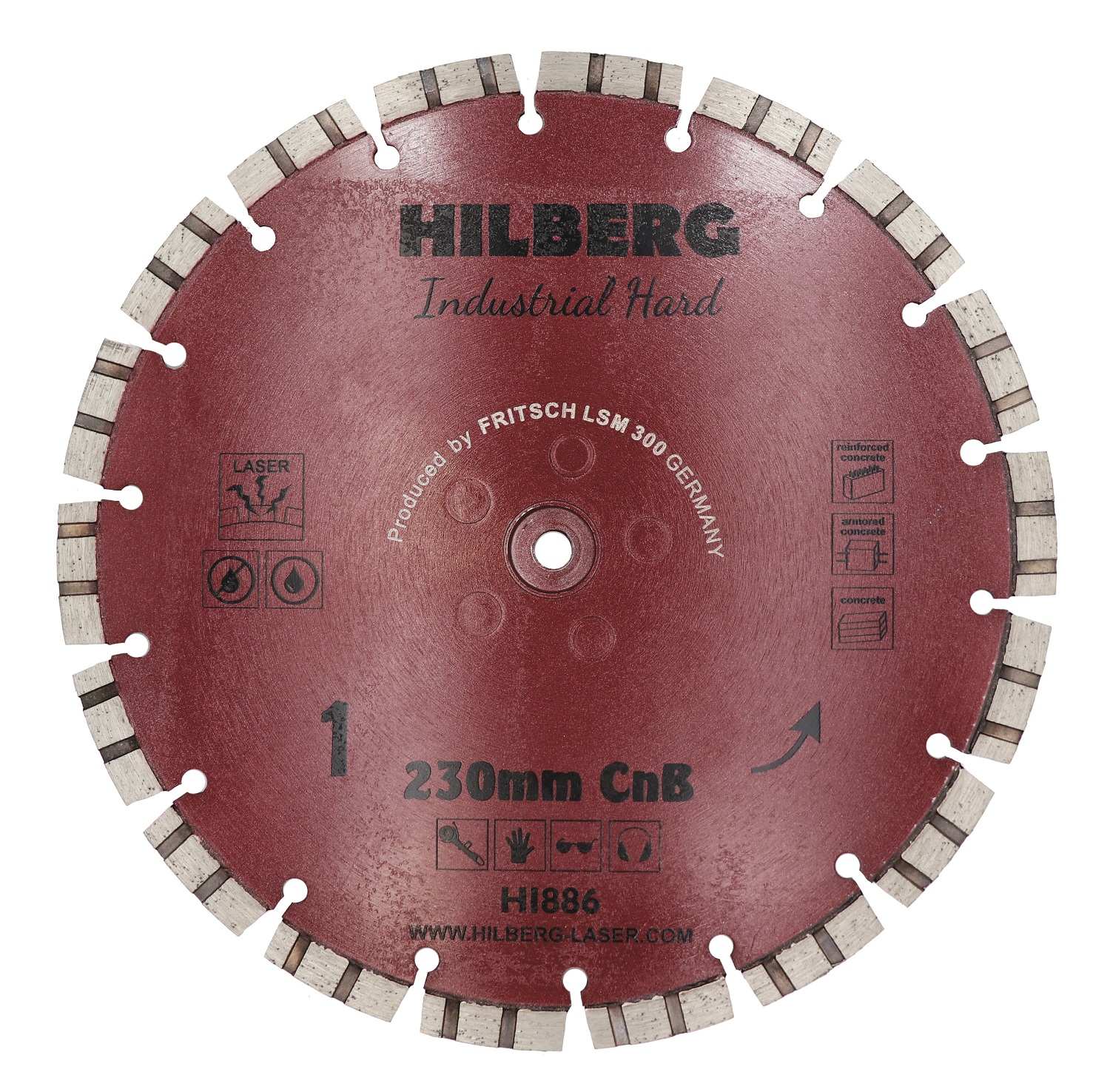 Алмазный диск HILBERG Industrial Hard CnB 230x3,2x10xСnB-18 800232 HI886