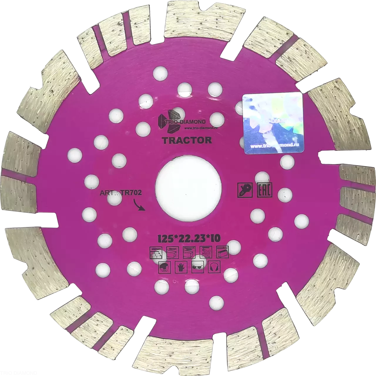Диск алмазный отрезной Trio-Diamond Tractor 125*12*22.23mm TR702